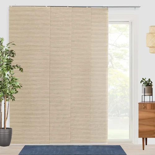 Vista 15 de CHICOLOGY Persianas de puertas corredizas, Persianas para puertas corredizas de vidrio, persianas verticales para puertas de patio, divisor