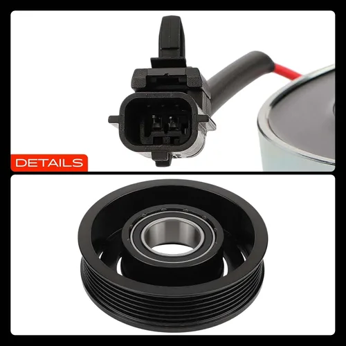 Vista 9 de A-Premium Kit de embrague de compresor de A/C compatible con Nissan NV200 2.0L 2013-2021, con polea de 6 ranuras