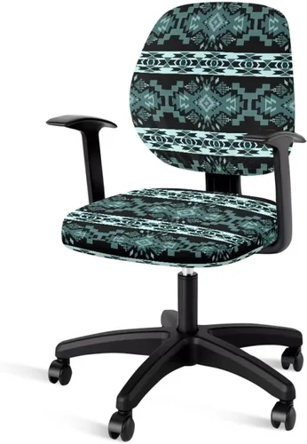 Vista 40 de Funda para silla de oficina, con temática de playa, funda elástica para silla de oficina, funda elástica de 2 piezas, funda para silla