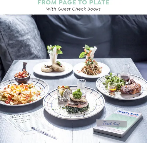 Vista 5 de Alitte Libros de cheques de invitados para servidores, libro de pedidos, paquete de 20 blocs de notas para servidor de restaurante con números