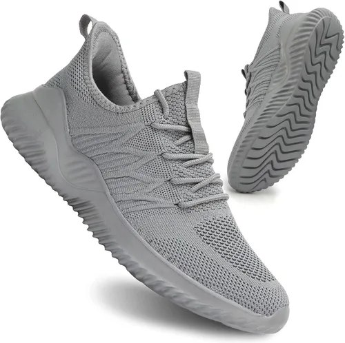 Vista 2 de Zapatos casuales para correr para hombre, ligeros, cómodos, informales, de malla, para trabajo, gimnasio, tenis, caminar, entrenamiento cruzado