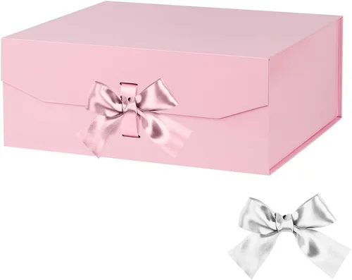 Vista 36 de GoooodGift Caja de regalo negra para regalos de 10 x 7.3 x 3.5 pulgadas, caja decorativa con cinta, caja de regalo vacía con tapa cierre magnético