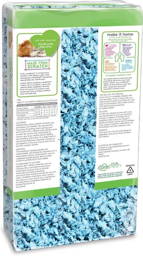 Vista 2 de Carefresh - Ropa de cama para mascotas de papel natural azul 99% libre de polvo para mascotas pequeñas con control de olores, 10 L