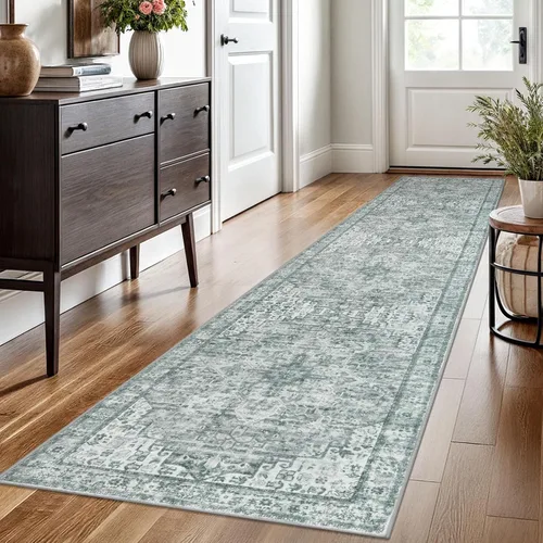 Vista 71 de SIILOOM Alfombra lavable de 2 x 3 pies, alfombra suave color taupe ceniza para entrada, tapete antideslizante para puerta de interior, tapete