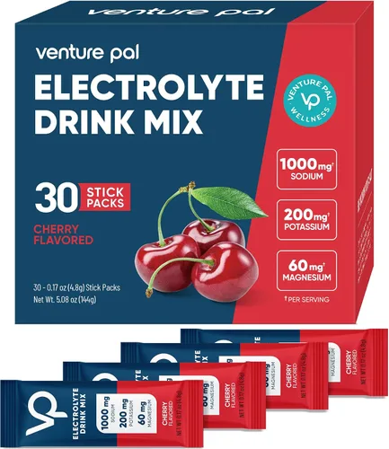 Vista 16 de Venture Pal Paquete de electrolitos en polvo sin azúcar con alto contenido de sodio, paquetes de hidratación cero calorías con vitamina, sodio