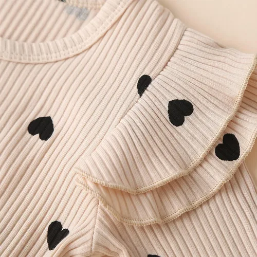 Vista 5 de Conjunto de mameluco y pantalón de manga larga para niña de 3 piezas