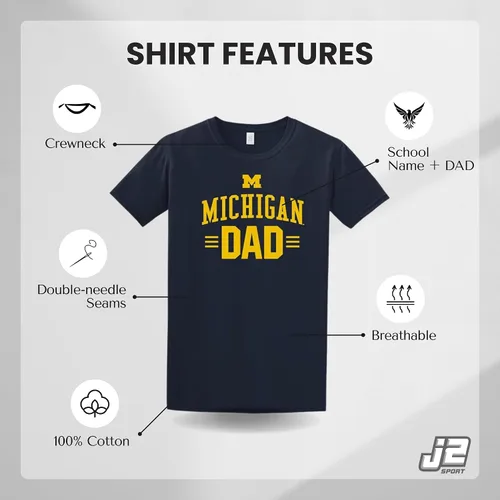 Vista 4 de Camisa para papá - Camiseta universitaria para padres