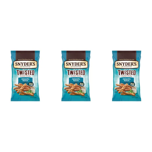 Vista 9 de Snyder's of Hanover Palitos de Pretzel Retorcidos con Sabor a Jalapeño Ranch, Bolsa de 12 Oz