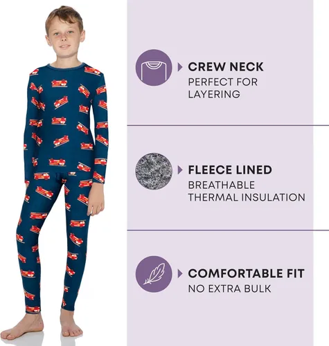 Vista 93 de Rocky Ropa interior térmica para niños, ropa interior larga para niños, capa base para clima frío/esquí