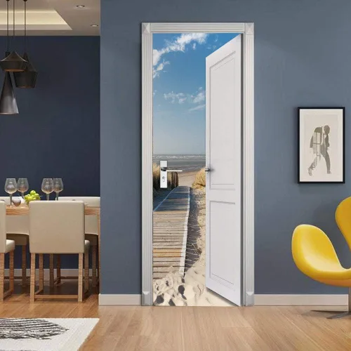 Vista 15 de Calcomanías 3D para puerta, murales para despegar y pegar, papel tapiz de caballo, calcomanías autoadhesivas extraíbles de PVC, impermeable, póster