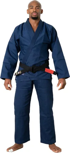 Vista 9 de Ronin 1980 BJJ GI para hombre - Equipo de entrenamiento de artes marciales ultraligeras de algodón Negro