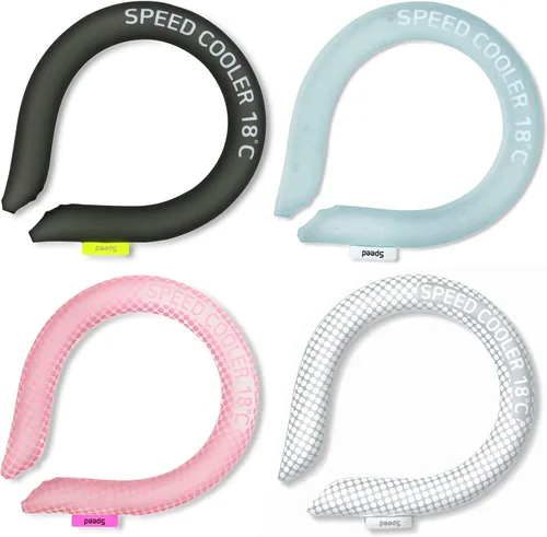 Vista 2 de SpeedUSA Insta Speed - Enfriadores de cuello (paquete de 2) (rosa y gris oscuro)