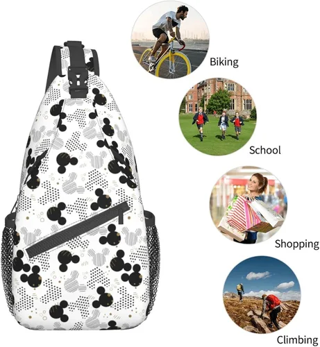 Vista 5 de Pcoxeim Bolso bandolera para mujeres y hombres, regalos cruzados, bolsas de pecho de moda, mochila cruzada para viajes, deportes, correr