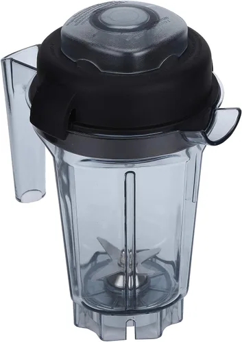 Vista 5 de Contenedor de licuadora de 32 onzas transparente con tapa de cuchilla, accesorios de repuesto para contenedor Vitamix compatible con máquinas