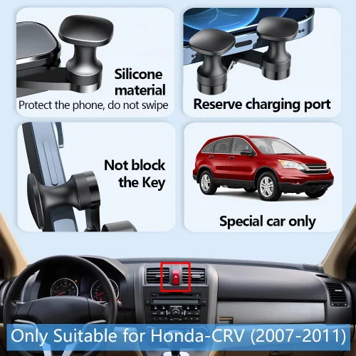 Vista 5 de Soporte para teléfono de coche para CR-V CRV 2007 2008 2009 2010 2011 Auto Accesorios Decoración Interior Celular Móvil Smartphone Soporte