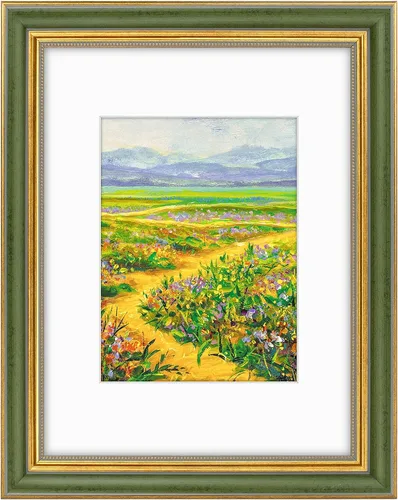 Vista 12 de Golden State Art, Marco de fotos adornado de 8 x 10 pulgadas para fotos de 5 x 7 pulgadas con paspartú o impresiones de 8 x 10 sin paspartú, cristal