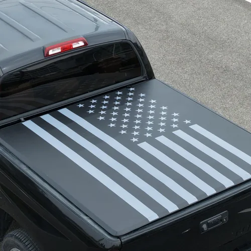 Vista 8 de Funda enrollable suave con bandera estadounidense para Ford F-150 2015-2026 de 5.5 pies para caja Styleside/Fleetside Truck Cargo Topper