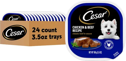 Vista 27 de Cesar Classic Loaf in Sauce - Alimento húmedo para perros adultos, sabor a tocino y huevo, comida húmeda para perros, bandejas fáciles de despegar