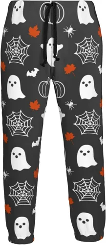 Vista 7 de ultaro Mens Joggers Sweatpants Pumpkins, Ghosts, Maple Leaves Casual Pants Sports Jogging Trousers with Drawstring
