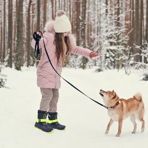 Vista 5 de NORTIV 8 Botas de nieve para niños y niñas, impermeables, para clima frío, botas clásicas para senderismo al aire libre (niños pequeñosniños grandes)