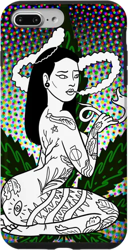 Vista 12 de iPhone 16 Weed Smoking Babe Marihuana Cannabis Smoke Stoner 420 Estuche de regalo