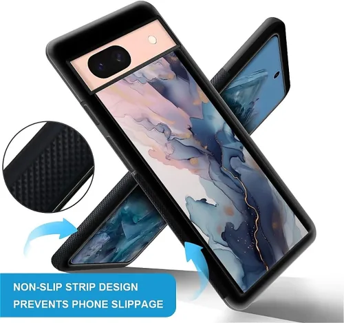 Vista 640 de Compatible con Google Pixel 4A 5G Mobile Case Creative Acrylic Panel trasero Silicona Protección Grip especialmente diseñado para Google Pixel 4A 5G
