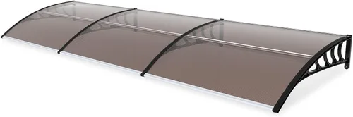 Vista 22 de Outvita - Toldo para ventana de 39 x 32 pulgadas, panel de PVC y soporte Blanco/Negro
