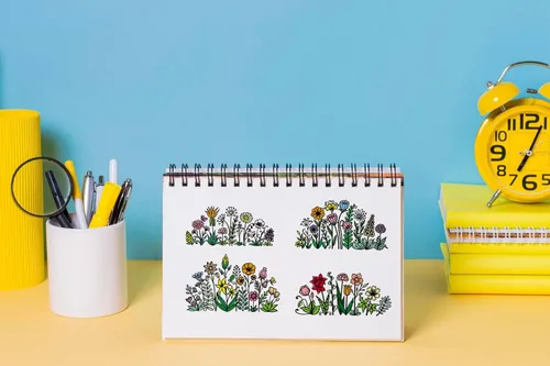 Vista 3 de Hying 4 sellos transparentes de fondo de flores para hacer tarjetas, sellos de goma con margaritas, paisajes florales transparentes