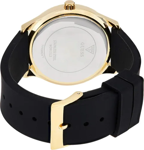 Vista 2 de GUESS Reloj analógico de cuarzo para mujer con correa de silicona W0911L3 negro pulsera Negro - Pulsera