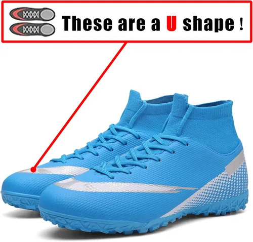 Vista 2 de HaloTeam Zapatos de fútbol para hombre, botas de fútbol profesionales de alta calidad, transpirables, para interiores y exteriores, TFAG