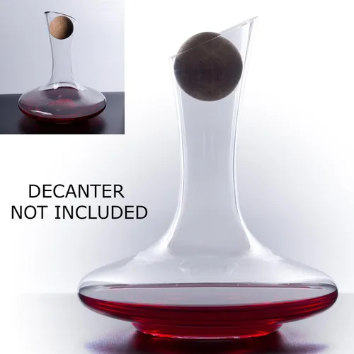 Vista 2 de Decantador de vino Tapón de corcho y accesorios de cuentas de limpieza de acero inoxidable