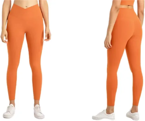 Vista 3 de Anna - Leggings deportivos para mujer de 25 pulgadas, con cintura alta cruzada, para gimnasio, yoga, atletismo, 25 pulgadas