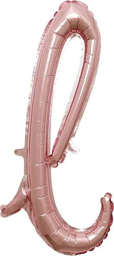 Vista 21 de Globo de aluminio en forma de escritura de oro rosa, 16 pulgadas (paquete de 1) - Elegante decoración de globos del alfabeto, perfecto para fiestas
