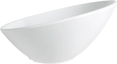 Vista 5 de G.E.T. B-792-W - Cuenco en ángulo para servir en cascada para ensaladas, arroz y postre, 24 onzas / 9.25 pulgadas, color blanco