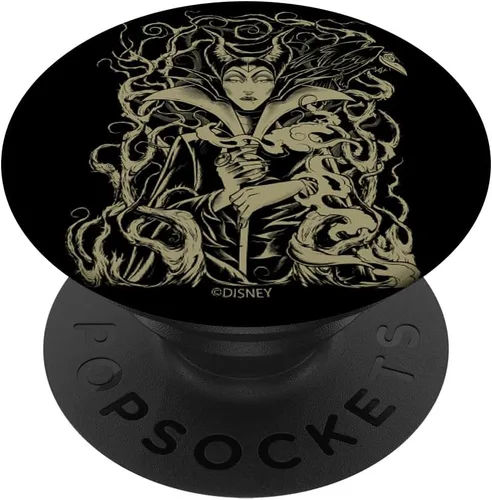 Vista 6 de Disney Villains Maleficent Retrato de madera PopSockets MagSafe PopGrip para iPhone