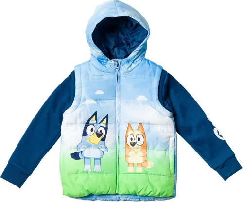 Vista 2 de Bluey Chaleco de Bingo con cremallera para niñas de 2 a niños grandes
