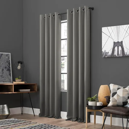 Vista 5 de Sun Zero Soho - Juego de 2 paneles de cortinas opacas de eficiencia energética con ojales, 54 x 84 pulgadas, color gris
