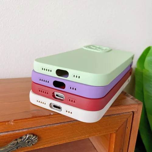 Vista 4 de DEFBSC Compatible con iPhone 14, funda de silicona líquida, funda protectora para cámara, protección de cuerpo completo de goma de gel, funda