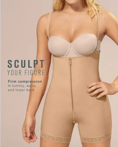 Vista 3 de Leonisa Body moldeador sin tirantes con control de abdomen para mujer