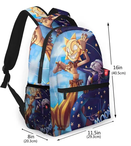 Vista 2 de DTQJSG Game Cartoon Security Breach Mochila ligera casual para estudiantes, Style-6