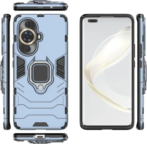 Vista 22 de Funda para Xiaomi Redmi Note 12S 4G Caso,Soporte de montaje magnético para coche Funda Shell para Xiaomi Redmi Note 12S 4G Caso Azul