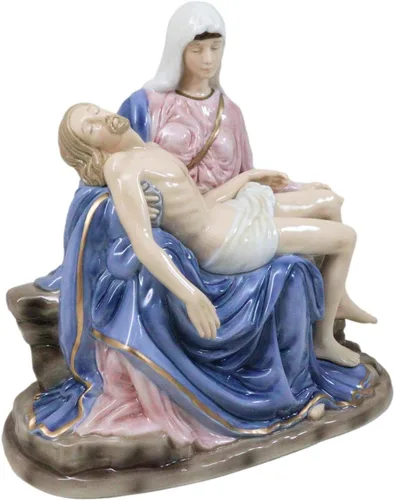 Vista 6 de Ebros Gift Figura de porcelana de porcelana de hueso Michelangelo Vaticano Reproducción de La Pieta de 9 pulgadas de alto, la Santa Madre con Jesús