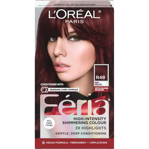Vista 81 de L'Oreal Paris Feria - Tinte permanente brillante multifacético para el cabello, tinte de alta intensidad para reflejos 3X, 10 negro azabache