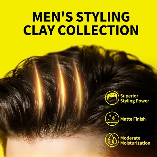 Vista 4 de SEVICH Arcilla para peinar el cabello para hombre, gel para el cabello con acabado mate de fijación fuerte, fórmula vegetal natural, sujeción
