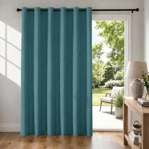 Vista 20 de Cortinas 100% opacas para dormitorio, cortinas opacas de 63 pulgadas de largo, cortinas opacas de lino para sala de estar, cortinas con ojales