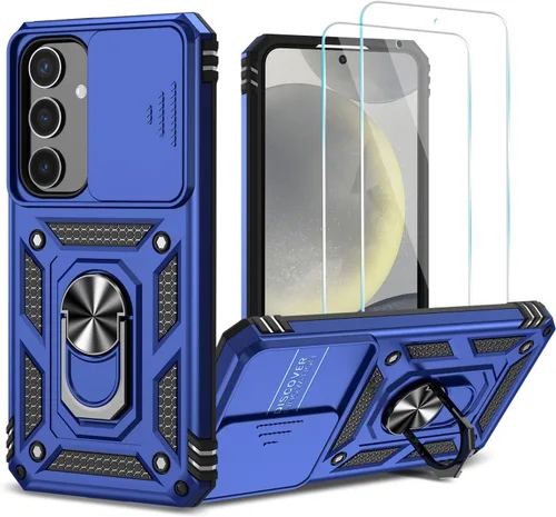 Vista 37 de Funda para Samsung Galaxy S24 Plus/S25 Plus con protector de Azul