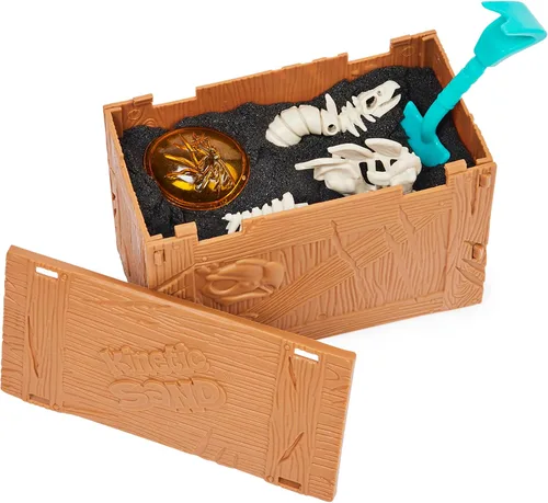 Vista 2 de Kinetic Sand, Dino XCavate - Paquete de 3, hecho con arena natural, juguetes sensoriales de arena para niños a partir de 6 años
