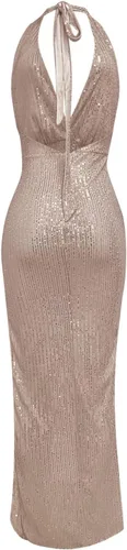 Vista 2 de Vestido marrón midi vestido formal vestidos de invitados de boda vestido largo púrpura vestido formal rosa rubor vestido mujer vestido azul claro