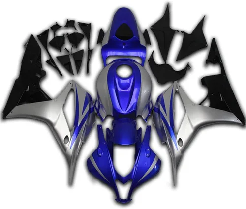 Vista 13 de Carenado negro brillante para Honda 2007 2008 CBR600RR CBR 600RR nueva inyección ABS plásticos cuerpo kit cuerpo trabajo 07 08