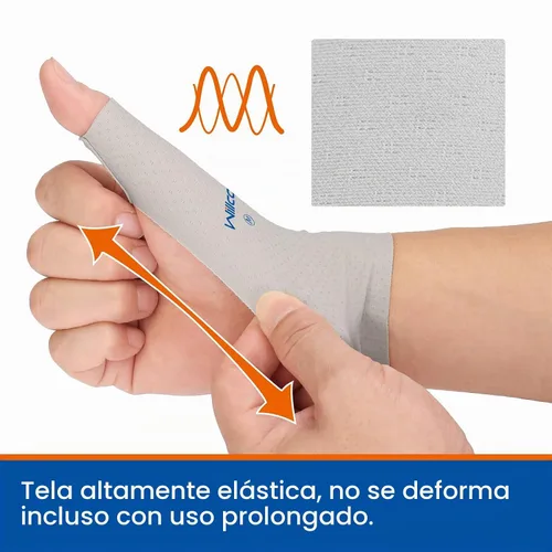Vista 3 de Muñequera de pulgar con funda de compresión (2 PIEZAS) para alivio del dolor de artritis, protector de soporte, guante interior de férula de espiga